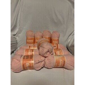 Lot of 11 Mary Maxim Bolero Chunky Weight Pink Skeins Shade 44 Same Dye Lot